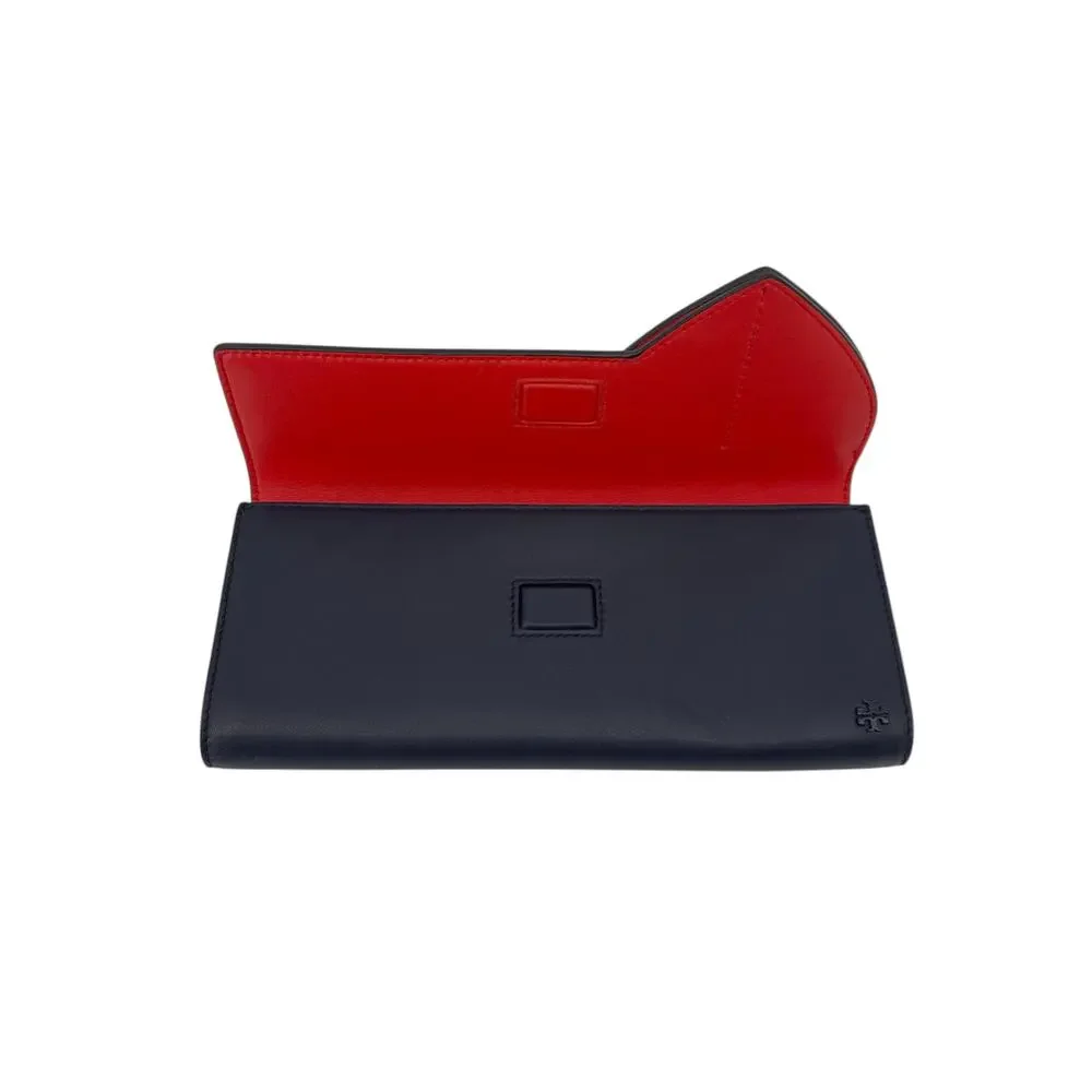 TORY BURCH Leather Heart Clutch in Tory Navy - Picture 8 of 12